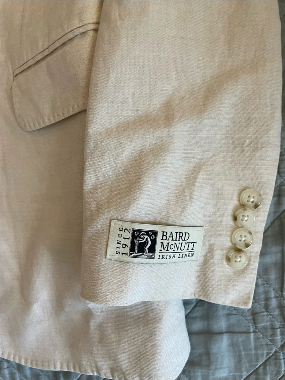 J. CREW Ludlow Slim-fit suit jacket in Baird McNutt Irish cotton-linen 40 R $298 - Picture 6 of 10